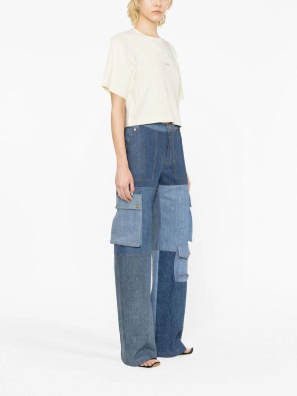 Off-White  Arrows-motif embellished cropped T-shirt - Image 3