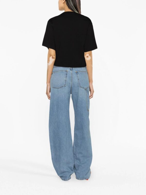 Off-White  logo-print cropped cotton T-shirt - Image 3