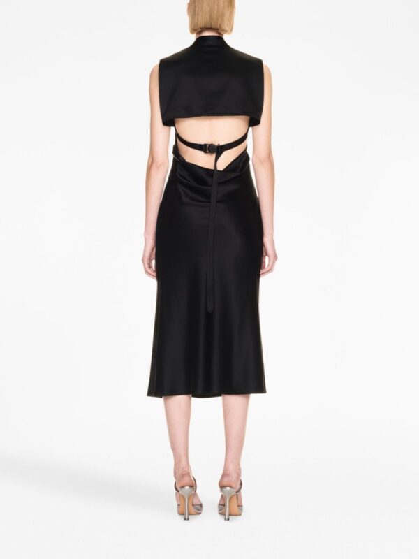 Off-White buckle-detail satin midi dress - Image 4