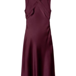 Off-White  crossover-strap satin midi dress