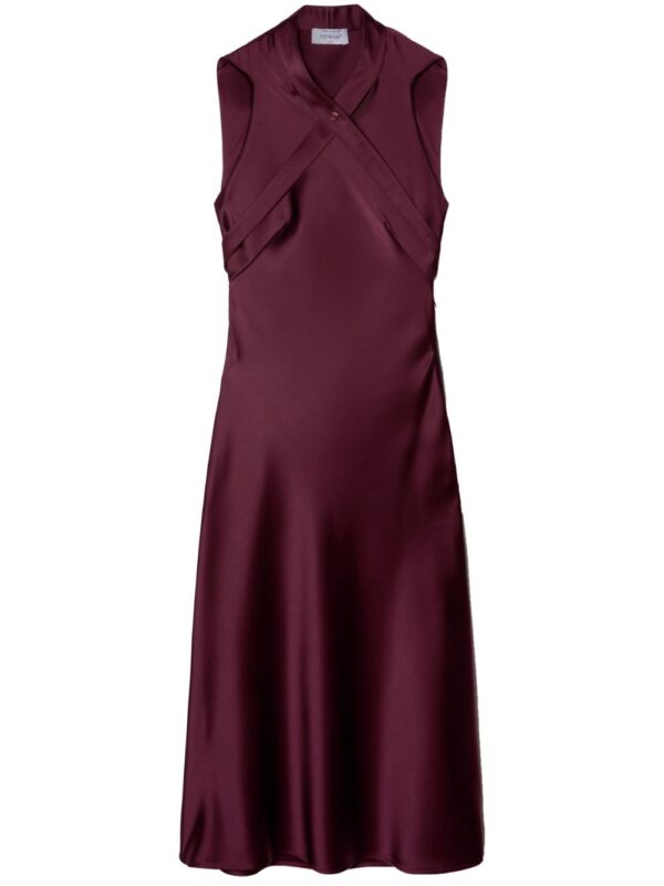 Off-White  crossover-strap satin midi dress