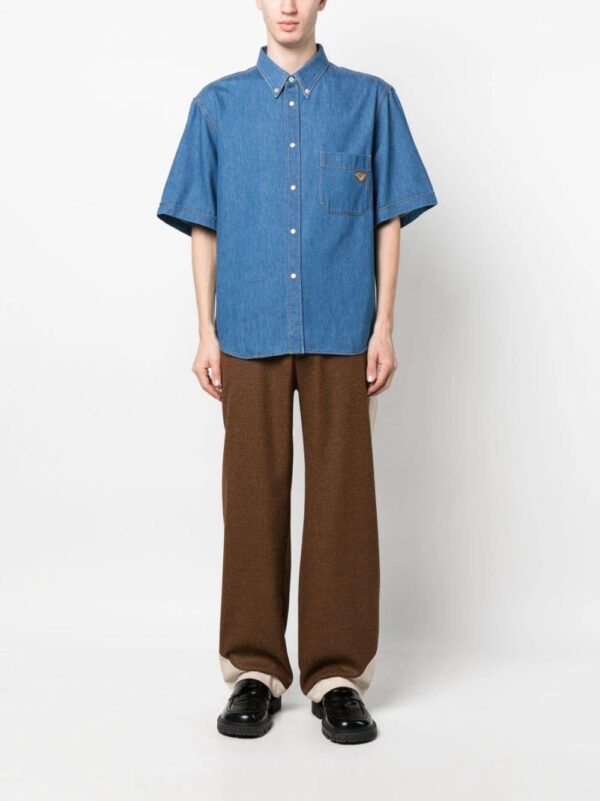 Gucci  bear-motif short-sleeve denim shirt - Image 2