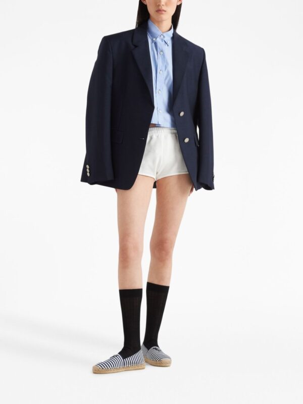 Prada  logo-embroidered oxford shirt - Image 2