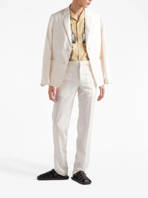 Prada  triangle-logo silk blazer - Image 2