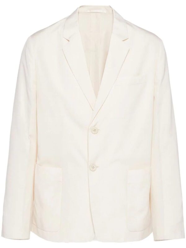 Prada  triangle-logo silk blazer