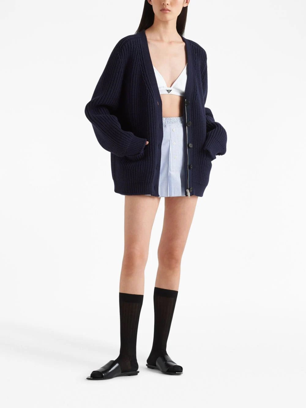 Prada triangle-logo bralette - Image 2