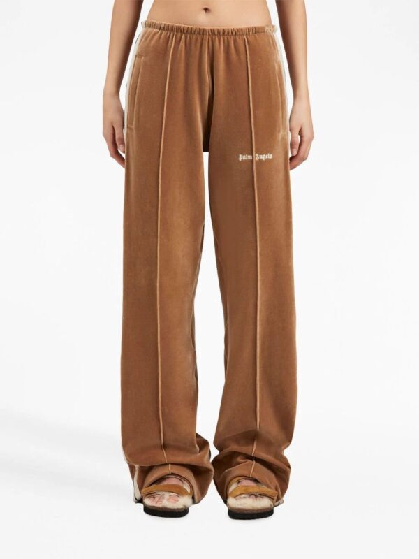 Palm Angels  wide-leg velvet track pants - Image 2