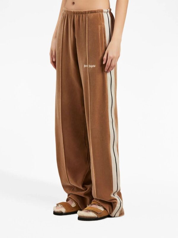 Palm Angels  wide-leg velvet track pants - Image 3