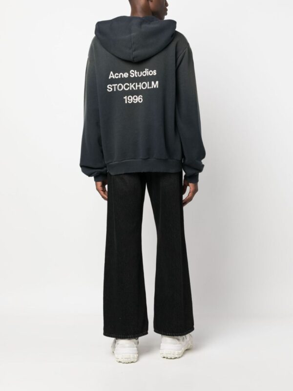 Acne Studios logo-print drop-shoulder hoodie - Image 2