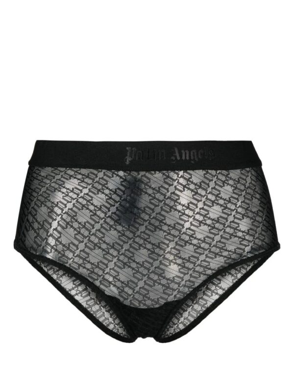 Palm Angels  logo-waistband lace briefs