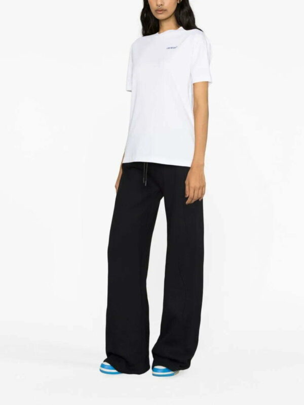 Off-White  Diag-stripe embroidered cotton T-shirt - Image 4