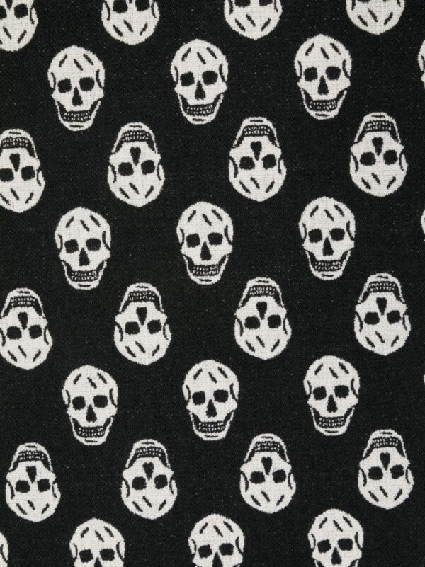 Alexander McQueen  skull-print fringed-edge scarf - Image 2