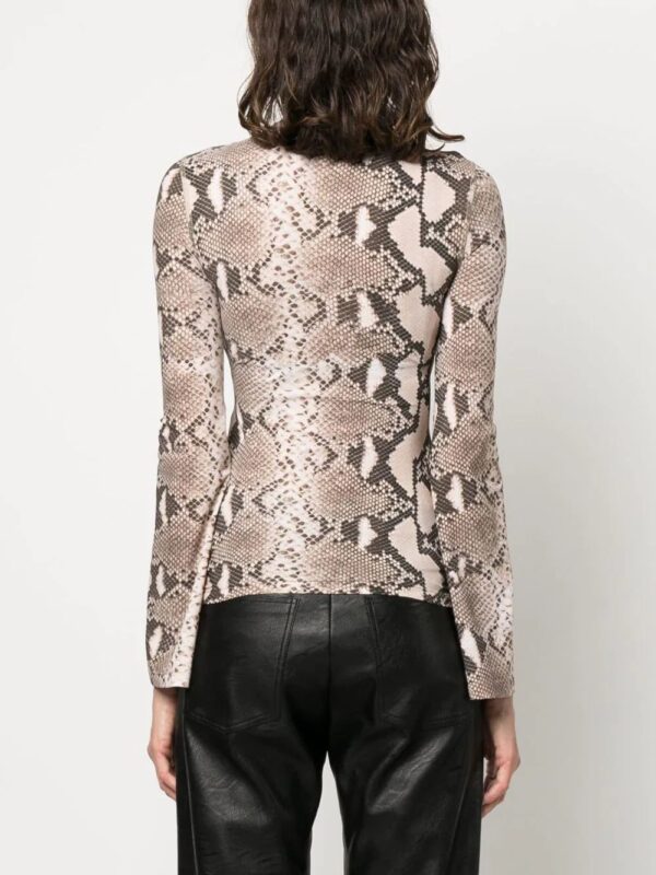 Stella McCartney  leopard-print high neck top - Image 4