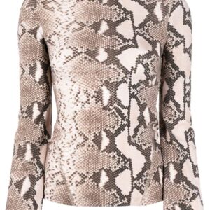 Stella McCartney leopard-print high neck top