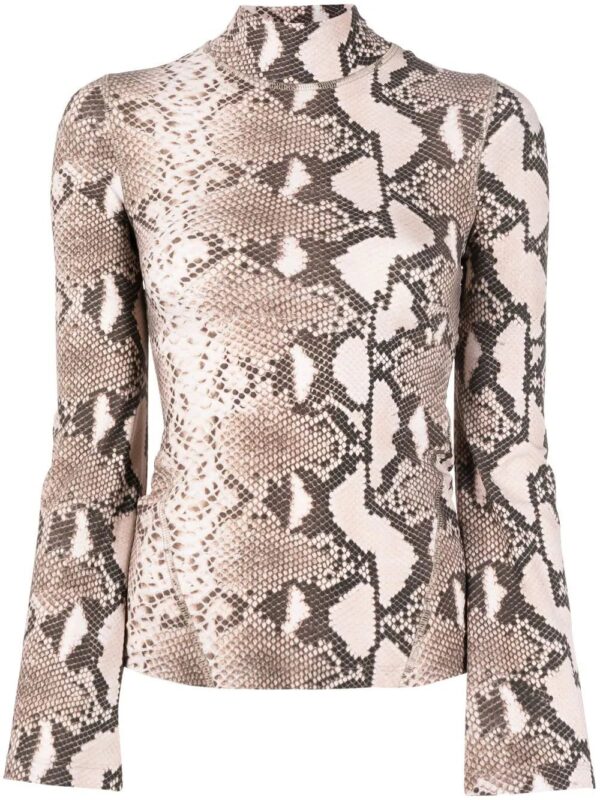 Stella McCartney  leopard-print high neck top