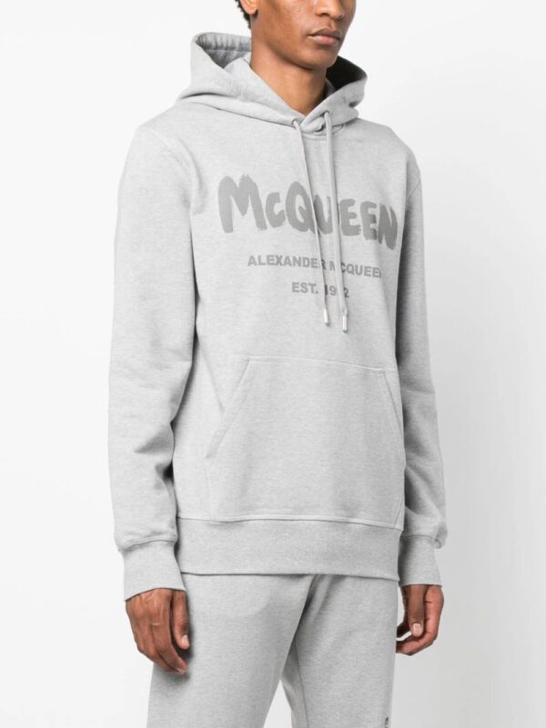 Alexander McQueen  Graffiti print drawstring hoodie - Image 3