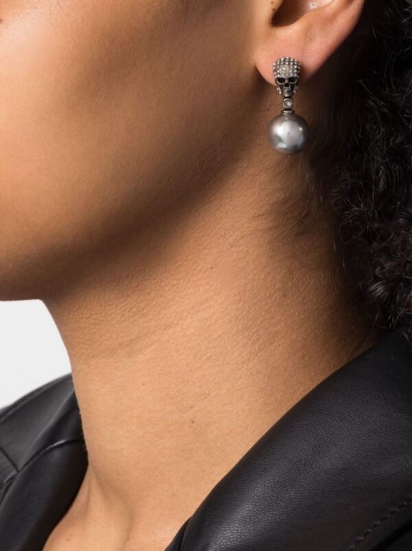 Alexander McQueen  Skull silver-tone earrings - Image 2