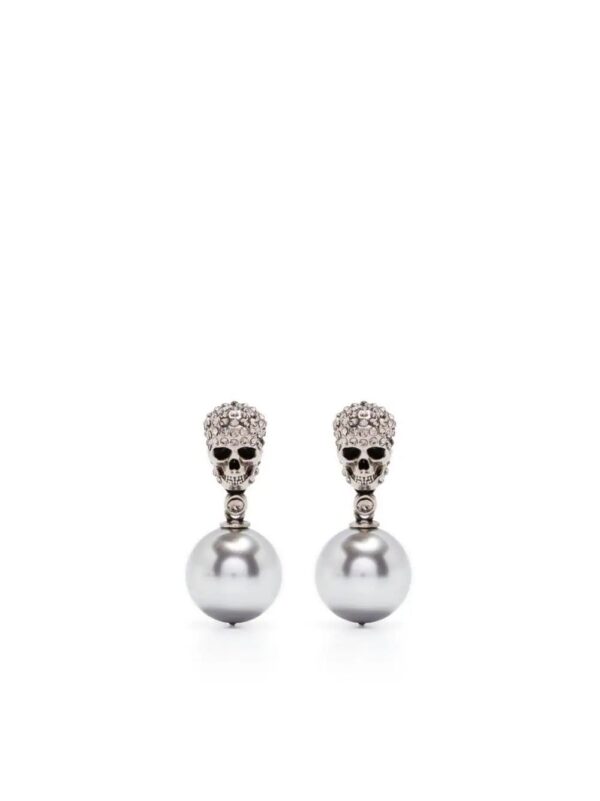 Alexander McQueen  Skull silver-tone earrings