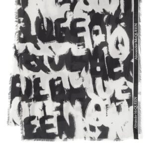 Alexander McQueen  logo-print silk scarf