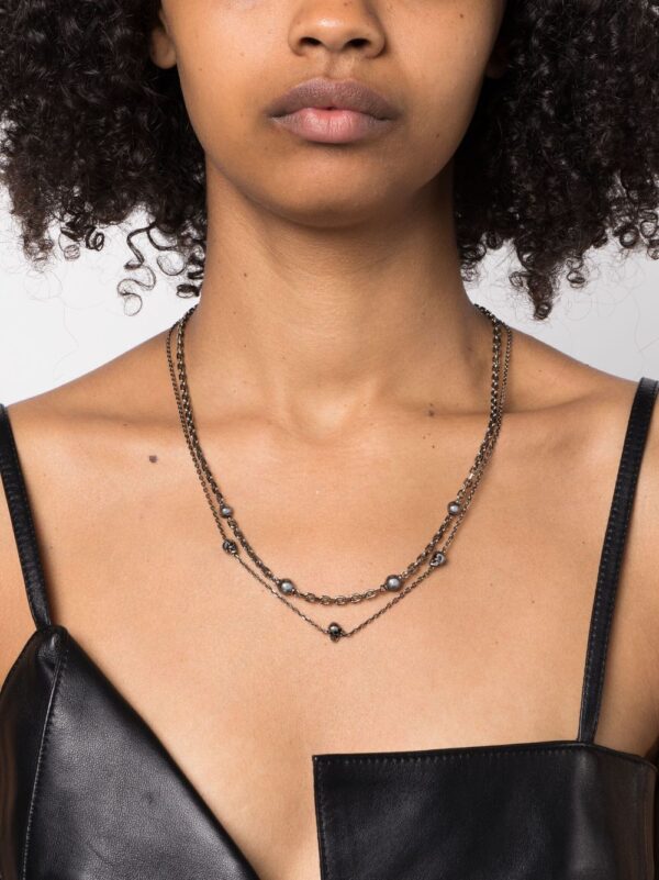 Alexander McQueen  skull-charm chain-link necklace - Image 2