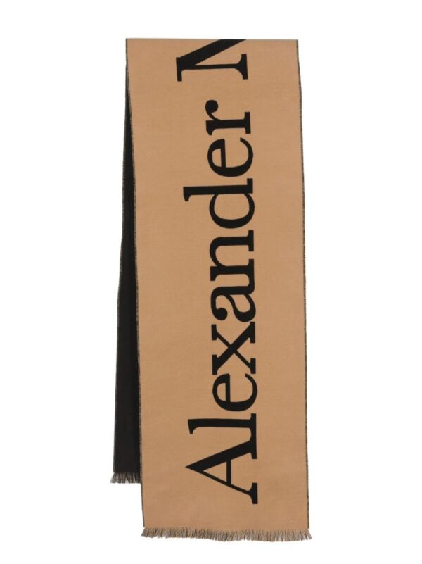 Alexander McQueen  intarsia-knit logo scarf