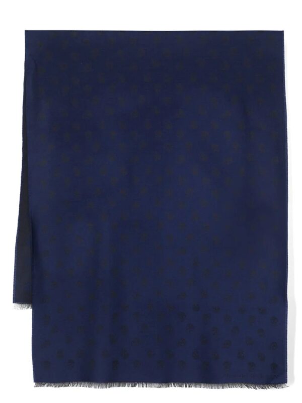 Alexander McQueen  skull-jacquard fringed scarf