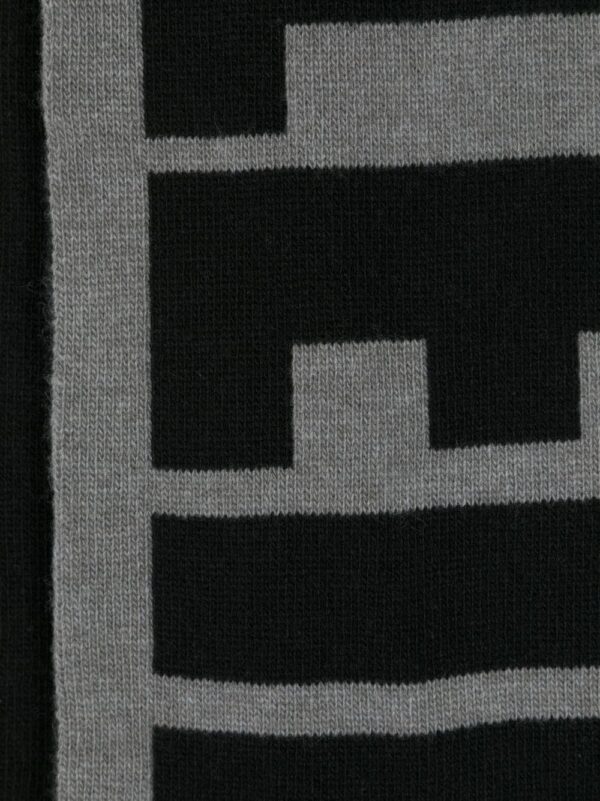 Philipp Plein  intarsia-logo wool scarf - Image 2