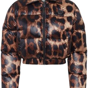 Philipp Plein  leopard-print quilted down jacket