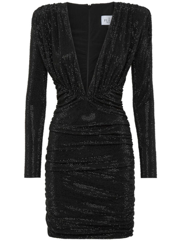 Philipp Plein  crystal-embellished V-neck minidress