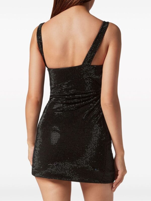 Philipp Plein crystal-embellished gathered minidress - Image 3