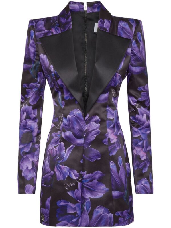 Philipp Plein Duchesse floral-print minidress