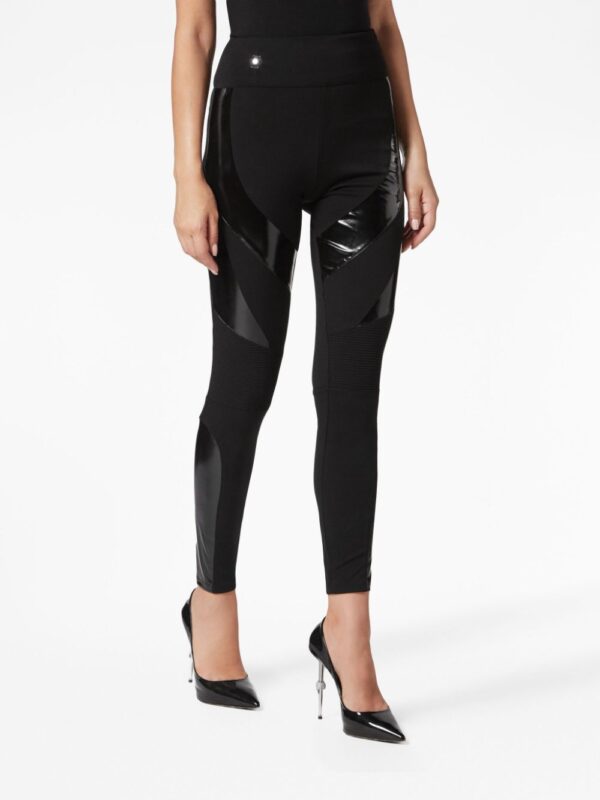 Philipp Plein  logo-patch high-waist leggings - Image 3
