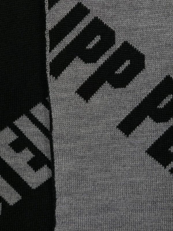 Philipp Plein  logo-jacquard wool scarf - Image 2