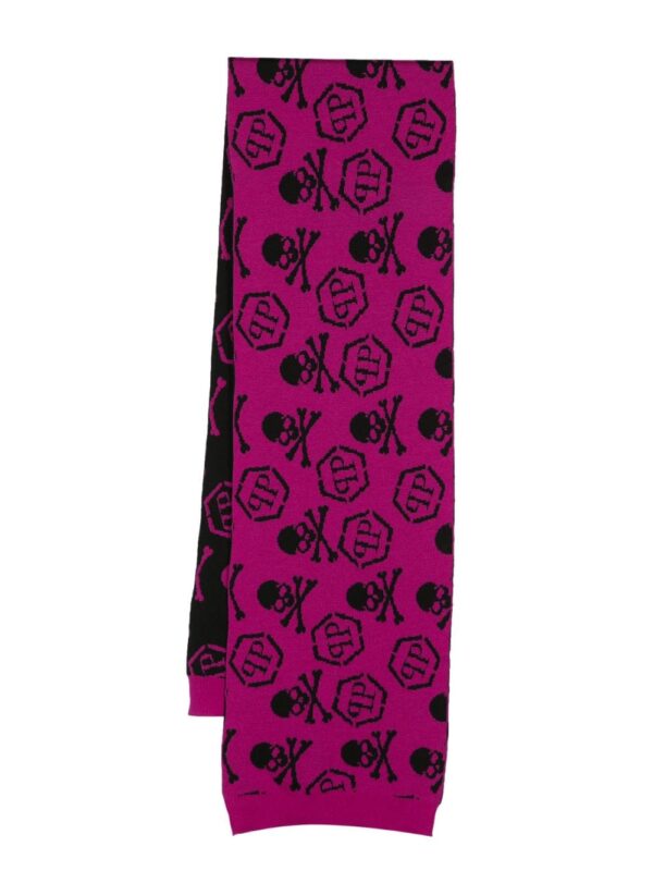 Philipp Plein  Skull&Bones wool scarf