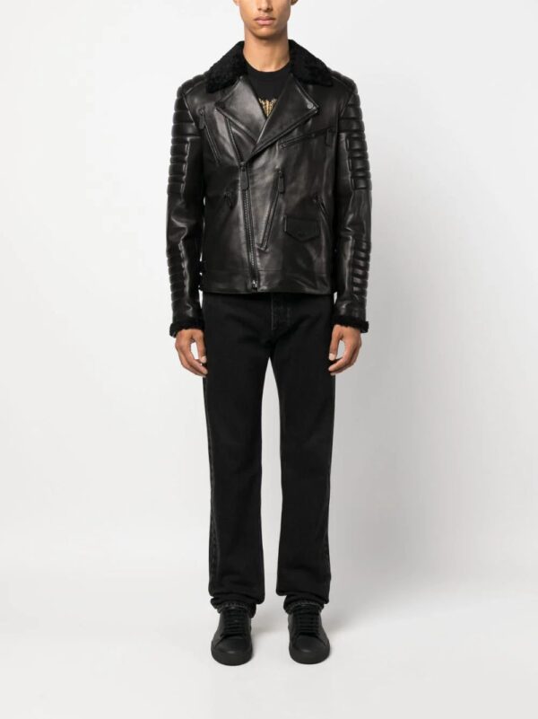 Philipp Plein  logo-debossed leather jacket - Image 2