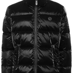 Philipp Plein  logo-embroidered padded jacket
