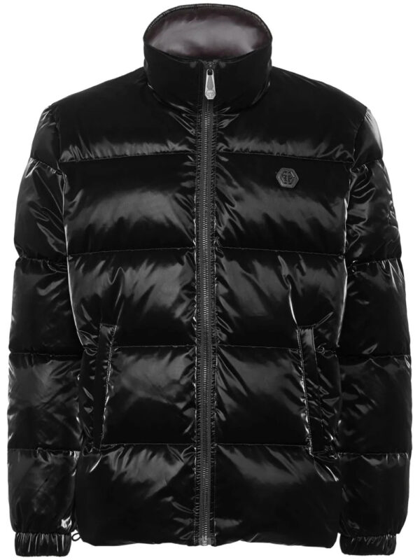 Philipp Plein  logo-embroidered padded jacket