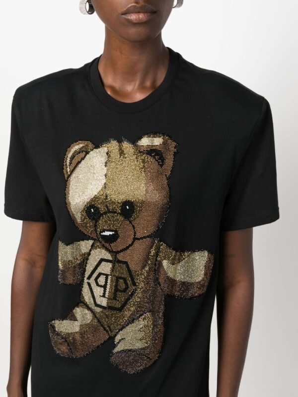 Philipp Plein Teddy Bear crystal-embellished T-shirt dress - Image 5