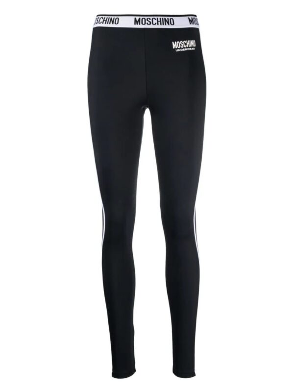Moschino  logo-tape stretch-design leggings