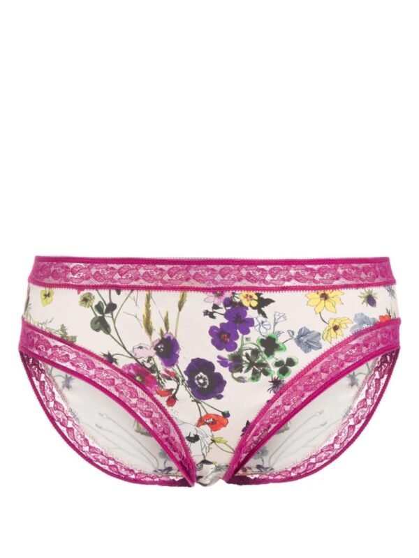 ERES  Fougère floral-print silk briefs