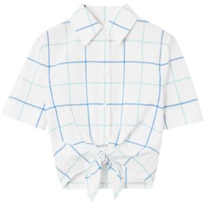 Burberry  checked cropped cotton shirt