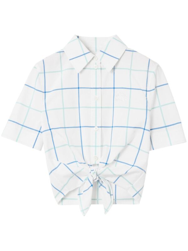 Burberry  checked cropped cotton shirt