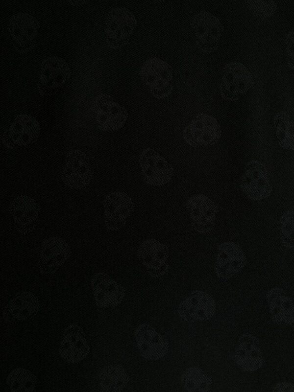 Alexander McQueen  skull-jacquard fringed scarf - Image 2