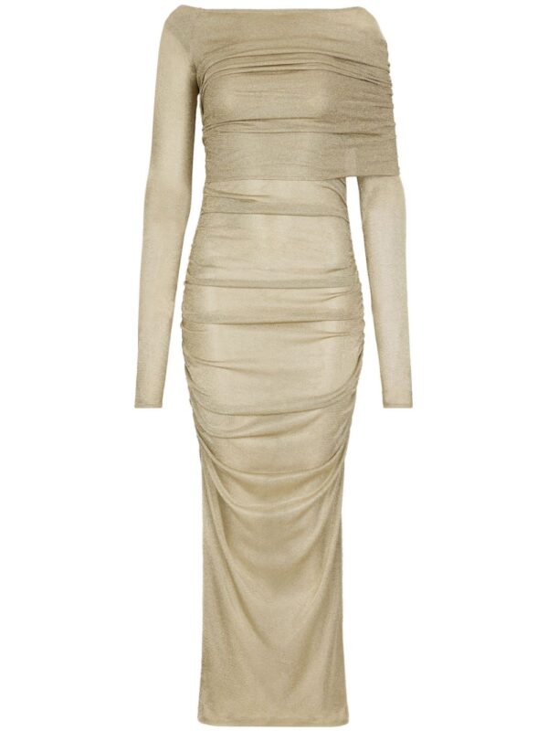 Dolce & Gabbana lurex mesh calf-length dress