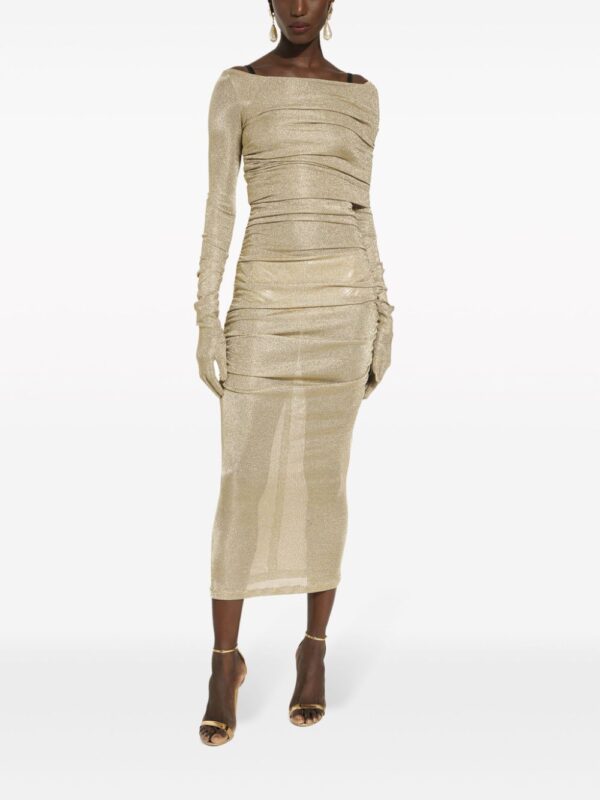 Dolce & Gabbana lurex mesh calf-length dress - Image 3