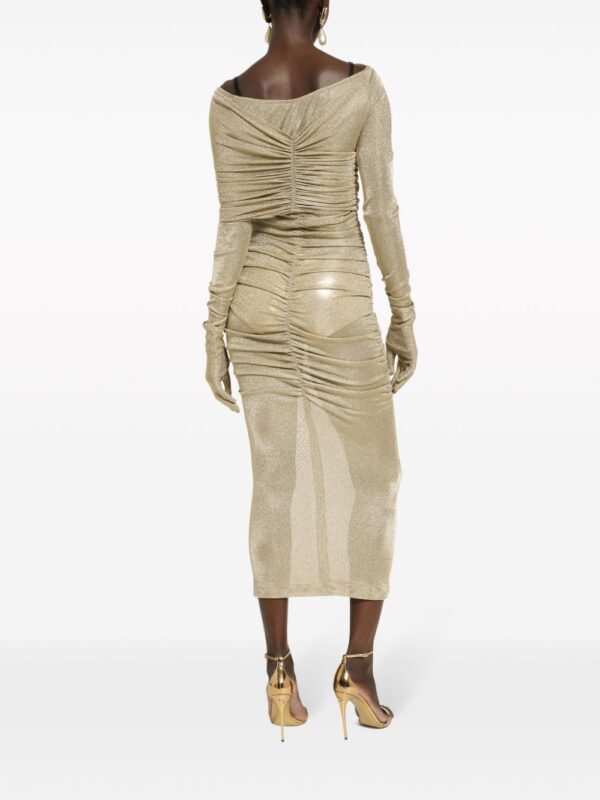 Dolce & Gabbana lurex mesh calf-length dress - Image 4