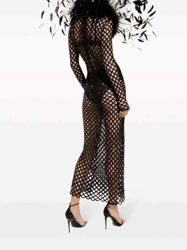 Dolce & Gabbana sequinned mesh maxi dress - Image 4