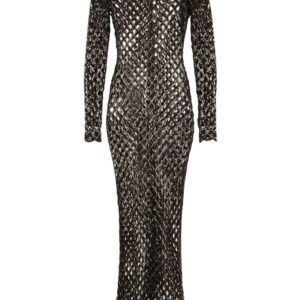 Dolce & Gabbana sequinned mesh maxi dress