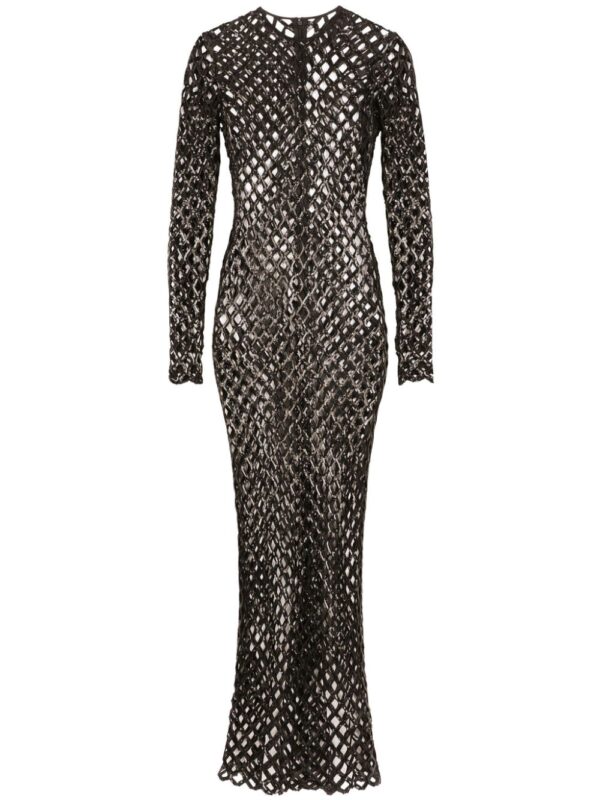 Dolce & Gabbana sequinned mesh maxi dress