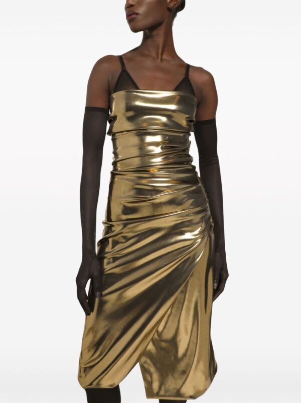 Dolce & Gabbana foiled strapless dress - Image 5
